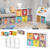 Kinderregal Weiß 72 x 107.8 cm mit 6 Faltboxen Vicco Bild 2