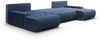 Wohnlandschaft Sofa mit Schlaffunktion VOGAR Stoff Poso Blau Bild 2