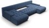 Wohnlandschaft Sofa mit Schlaffunktion VOGAR Stoff Poso Blau Bild 3
