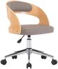 vidaXL Esszimmerstuhl Drehbar Taupe Bugholz und Stoff, Drehbar [287426] Bild 2