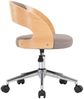 vidaXL Esszimmerstuhl Drehbar Taupe Bugholz und Stoff, Drehbar [287426] Bild 5