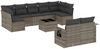vidaXL 10-tlg. Garten-Sofagarnitur mit Kissen Grau Poly Rattan 3252967 Bild 2