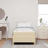 vidaXL Bettrahmen mit Matratze Creme 100 x 200 cm Stoff 3398918 Bild 3