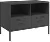 vidaXL TV-Schrank Schwarz 68x39x50,5 cm Stahl 843042 Bild 2