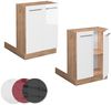 Kücheninsel Fame-Line Weiß Hochglanz 60 cm ohne Arbeitsplatte Vicco Bild 5