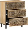 vidaXL Beistellschrank 60x33x75 cm Massivholz Mango 358215 Bild 4