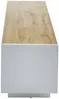 Vente-unique - TV-Möbel mit 2 Türen & 1 Schublade - MDF lackiert - Weiß & Eichefarben - AMANI Bild 5