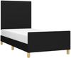 vidaXL Polsterbett mit hohem Kopfteil Stoff Schwarz 80x200 cm Bild 3
