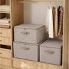 Sekey Aufbewahrungsbox Aufbewahrungsbox mit Deckel aus Vliesstoff Faltbare Stoffboxen, Faltbox Organizer für Kleidung Aufbewahrungsboxen für Schrank Regal Bild 2