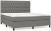 vidaXL Boxspringbett mit Matratze Dunkelgrau 180x200 cm Stoff, Härtegrad: H2 [3142034] Bild 2