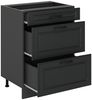 Küchenunterschrank R-Line Anthrazit Landhaus 60 cm mit Schubladen, AP Eiche Vicco Bild 5