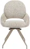 Vente-unique - VALIANA Stuhl Stoff Beige - B 59,5 cm x H 92 cm x L 57 cm Bild 4