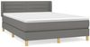 vidaXL Boxspringbett mit Matratze Dunkelgrau 140x200 cm Stoff 3130354 Bild 2