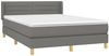 vidaXL Boxspringbett mit Matratze Dunkelgrau 140x200 cm Stoff 3130354 Bild 3