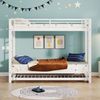 Flieks Etagenbett, Metallbett Hochbett Kinderbett 90x200cm mit Ausziehbett 90x190cm Bild 2