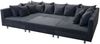 Wohnlandschaft Sofa Couch Ecksofa Eckcouch Cordstoff Graphite grau Minsk XXL Bild 3