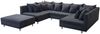 Wohnlandschaft Sofa Couch Ecksofa Eckcouch Cordstoff Graphite grau Minsk XXL Bild 2