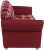 Sofa 2,5-Sitzer Kama Bezug Flachgewebe Buche natur / rot 21555 Bild 3