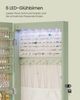 SONGMICS Schmuckschrank mit LED-Beleuchtung, 120 cm hoch, Schmuck-Organizer, abschließbar, Spiegelschrank, Wandmontage, an der Tür aufhängen, 10 x 37 x 120 cm, 2 Schubladen, lorbeergrün JJC093C01 Bild 4