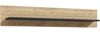 Forte JYTANA Wandregal 160, skandinavisches Wandregal mit Ablage, Holzwerkstoff, Mauvella Eiche Holzdekor / Schwarz, 160 cm breit x 29,6 cm hoch x 21,9 cm tief Bild 2