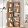 Tribesigns Bücherregal Standregal 6 Etagen, 165cm hohes Eckregal mit Anti-Drop-Panel Bild 4