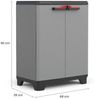 Dmora Gartenschrank Cochrane, Gartenmöbel, Mehrzweck-Gartenschrank, Container für Balkon oder Garage, Made in Italy, 68x39 h90 cm, Grau Bild 3