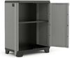 Dmora Gartenschrank Cochrane, Gartenmöbel, Mehrzweck-Gartenschrank, Container für Balkon oder Garage, Made in Italy, 68x39 h90 cm, Grau Bild 4