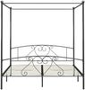 vidaXL Himmelbett-Gestell Grau Metall 200 x 200 cm 284446 Bild 3