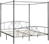 vidaXL Himmelbett-Gestell Grau Metall 200 x 200 cm 284446 Bild 2
