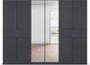 rauch Kleiderschrank, Drehtürenschrank TICAO, 10-türig, 2 Spiegeltüren, 2 Schubkästen, inkl. Türdämpferset, Grau metallic, 271 x 210 x 54 cm Bild 2
