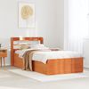 vidaXL Massivholzbett mit Kopfteil Wachsbraun 100x200 cm Kiefer 3307091 Bild 3