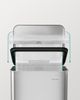 Songmics Mülleimer mit Deckel, 40 Liter, Stahl silber, 55,7 x 34,8 x 32,1 cm Bild 4