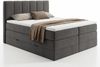 Boxspringbett Star XL mit 2 Bettkästen und Topper, mit Taschenfederkern- und Bonellfederkernmatratze, Doppelbett, Polsterbett aus Veloursstoff mit Stauraum (Graphit (Kronos 22), 160 x 200 cm) Bild 2