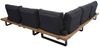 Garten-Garnitur HWC-H54, Garnitur Sitzgruppe Lounge-Set, Spun Poly Akazie Holz FSC® Alu ~ hellbraun, Polster dunkelgrau Bild 5