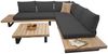Garten-Garnitur HWC-H54, Garnitur Sitzgruppe Lounge-Set, Spun Poly Akazie Holz FSC® Alu ~ hellbraun, Polster dunkelgrau Bild 4