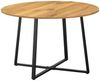 B&D home Esstisch NOA, Metallgestell schwarz oder weiß, rund, 110x110cm, platzsparend Bild 2