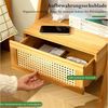 TUWENA Nachttisch Nachttisch, Bambus-Beistelltische, mit offenem Fach und 1 Schublade, Moderner, Rattan, Sofa Nachtkommode für Wohnzimmer, Schlafzimmer Bild 4