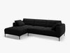 Micadoni Ecksofa Bemy 3-Sitzer Links Samt Schwarz Bild 2