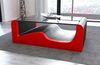 Couchtisch Wave - Echtleder - schwarz-rot Bild 3