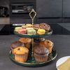 Intirilife Etagere, Porzellan, (2-tlg), Etagere 2 Etagen Porzellan Cupcake Tortenständer Gebäckständer Bild 4