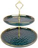 Intirilife Etagere, Porzellan, (2-tlg), Etagere 2 Etagen Porzellan Cupcake Tortenständer Gebäckständer Bild 2