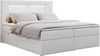 Boxspringbett - Polsterbett mit LED Kopfteil - GOLD-5 - 120x200cm - Weiß Kunstleder - H4 Bild 3