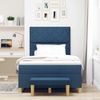 vidaXL Boxspringbett mit Kissen mit Kopfteil Blau 200 x 120 cm Stoff 3344372 Bild 3
