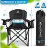 Nordmut Campingstuhl Klappstuhl faltbar, Outdoor Strand Angeln Garten, 200 kg, Armlehne (Spar-Set, 1 St), Kühltasche, Getränkehalter, breite Sitzfläche, gepolstert, wetterfest Bild 2