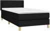 Boxspringbett mit Matratze Stoff Schwarz 80x200 cm, Härtegrad: H2 [3130147] Bild 3