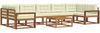 vidaXL Outdoor-Sofagarnitur mit Kissen 8 pcs Natur und Creme 3367338 Bild 2