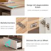 Merax Hebbarer Multifunktions-Couchtisch - Tischplatte öffnet sich zu 2 Tischen, Weiß + Originalholzfarbe, große Kapazität, moderne Wohnzimmermöbel, Büro-Esstisch Freizeittisch Multifunktionstisch Bild 5