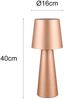 Große Tischleuchte NUBIAN aus Metall Coffeefarbig, Höhe 40cm Bild 4