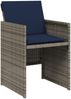 vidaXL 5-teiliges Garten-Ess-Set mit Kissen, grau, Polyrattan 3277672 Bild 5