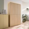Forte ALICE SPRINGS Schuhschrank 100 110, modern-minimalistisch, 6-türig, Flurschrank, Holzwerkstoff, Elegancia Eiche Holzdekor, 109,2 cm breit x 191,9 cm hoch x 34,9 cm tief Bild 2